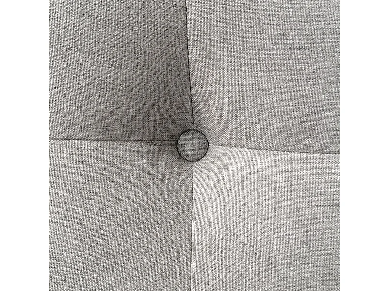 Fauteuil en tissu gris avec coussin pieds bois de hêtre massif - LORNA