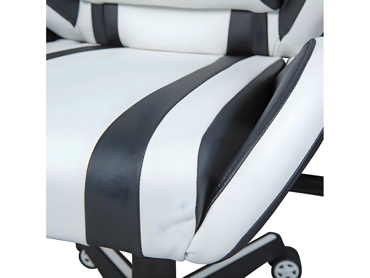 PLAYER - Fauteuil Gaming Simili Blanc et Noir