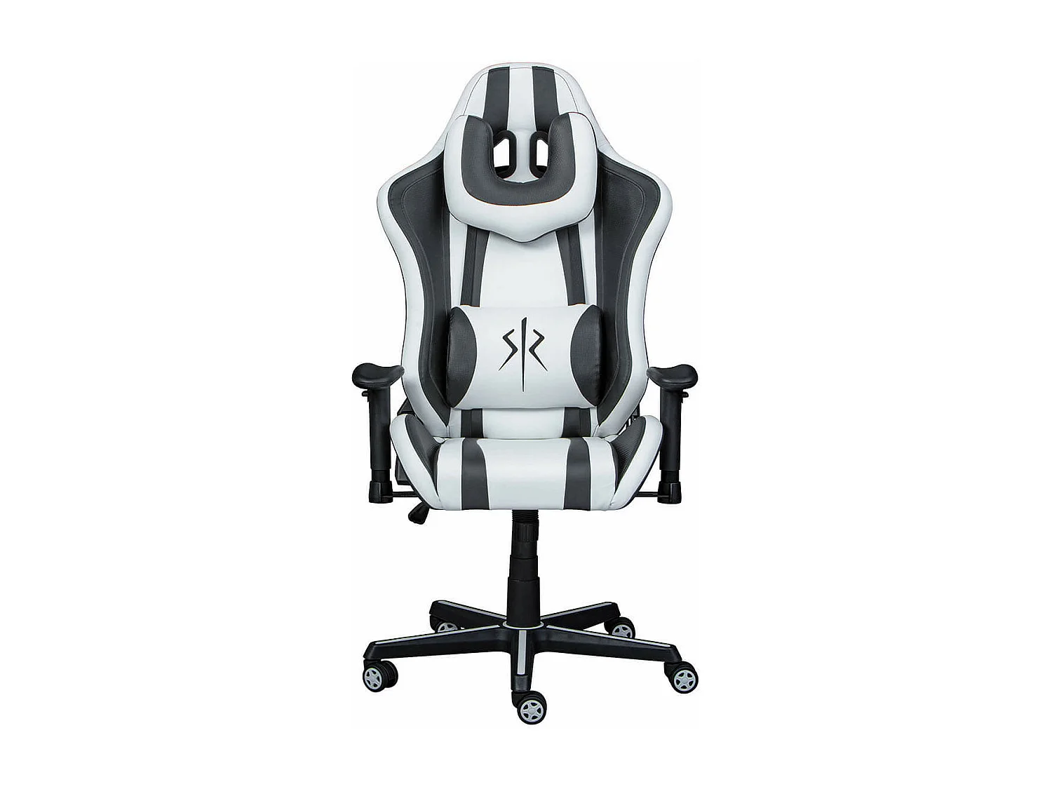 PLAYER - Fauteuil Gaming Simili Blanc et Noir