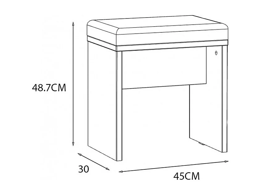 Banc décor bois clair rembourrage tissu gris – ANASTASIA