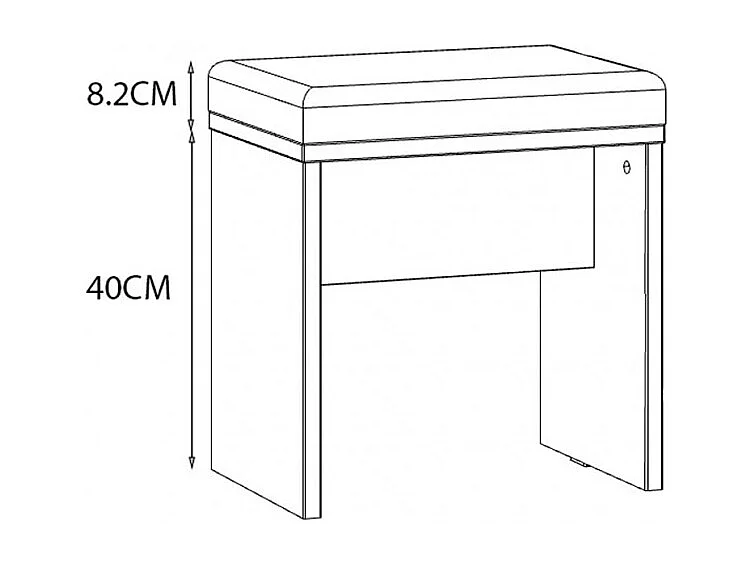 Banc décor bois clair rembourrage tissu gris – ANASTASIA