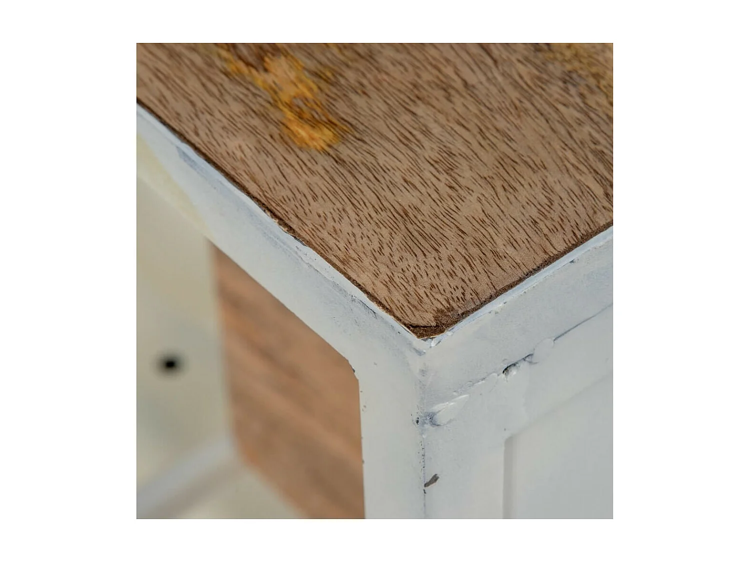 VESTA - Meuble Cyclo-Vintage 3 Tiroirs Métal et Bois