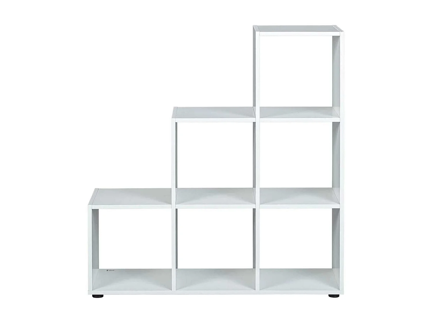 TEO - Etagère Escalier 6 Compartiments Coloris Blanc