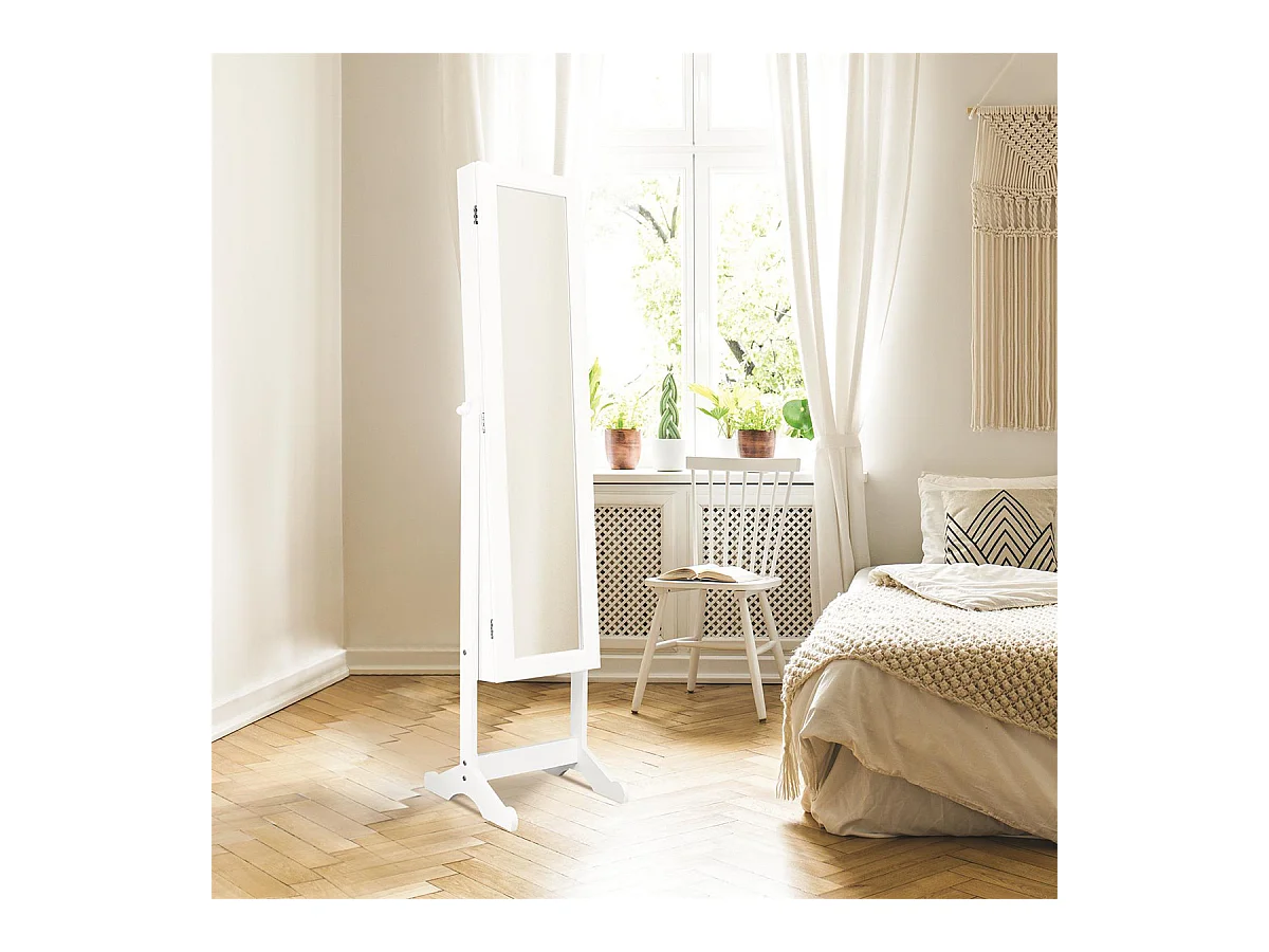 ELYANE - Armoire à Bijoux sur Pieds Avec Miroir