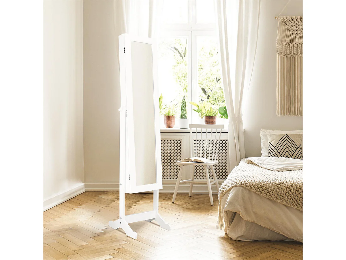 ELYANE - Armoire à Bijoux sur Pieds Avec Miroir