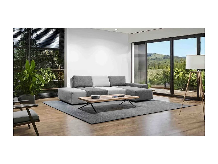 Chauffeuse canapé modulable dossier réglable gris anthracite - MODULO