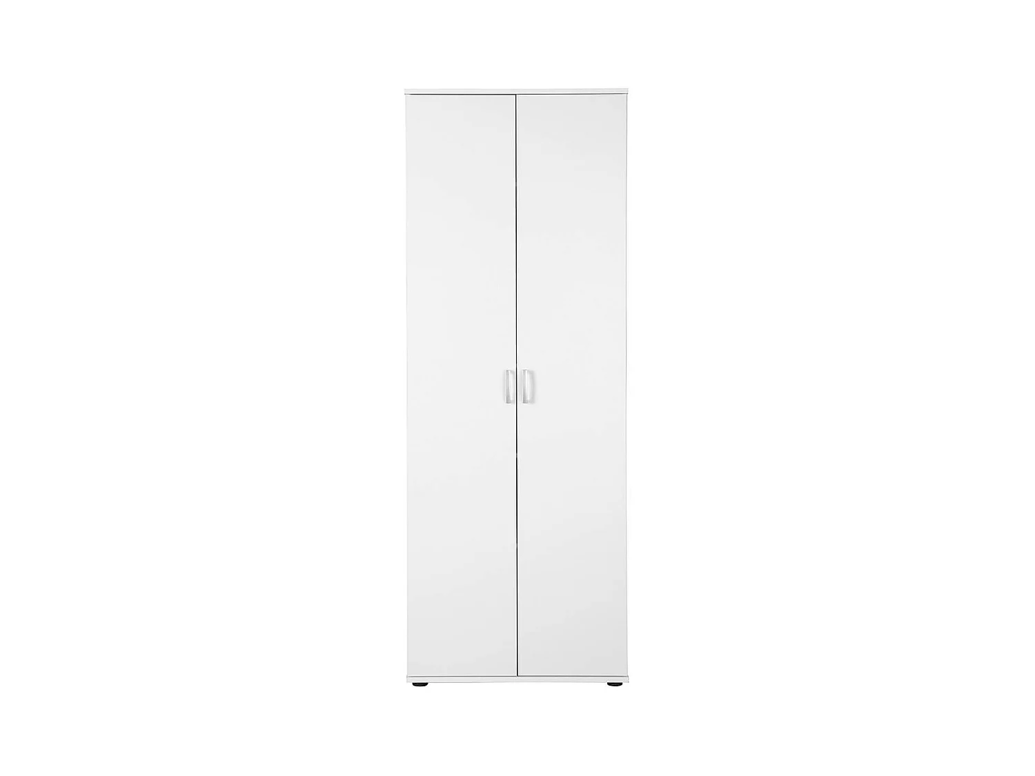 TEO - Armoire 2 Portes 6 Compartiments Coloris Blanc