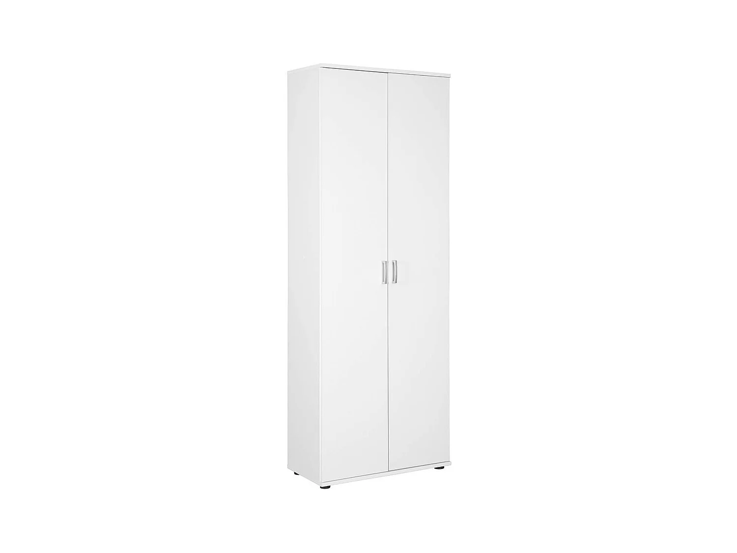 TEO - Armoire 2 Portes 6 Compartiments Coloris Blanc