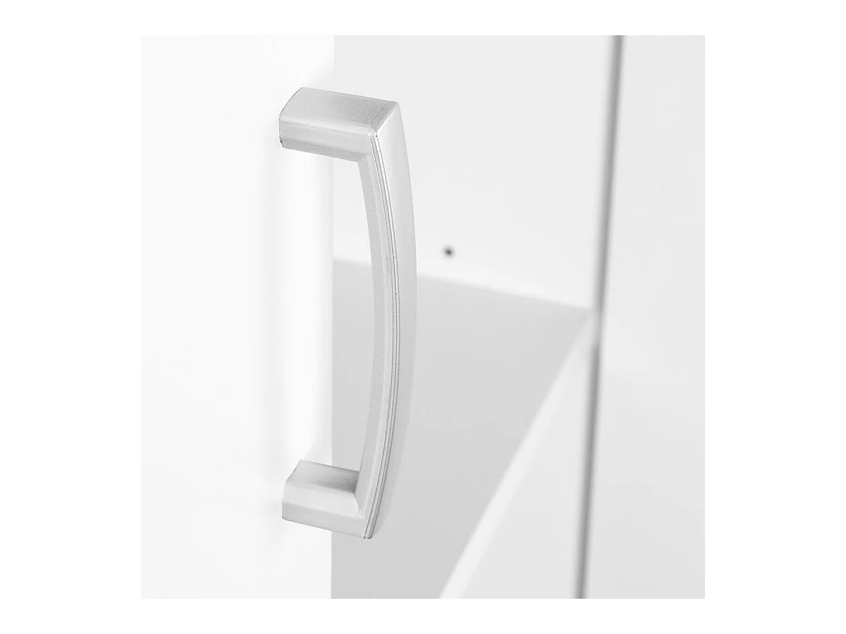 TEO - Armoire 2 Portes 6 Compartiments Coloris Blanc