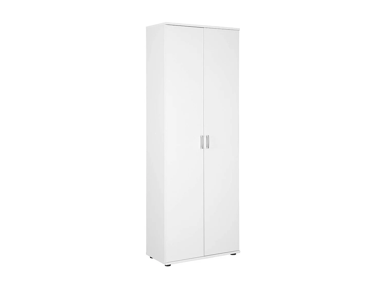 TEO - Armoire 2 Portes 6 Compartiments Coloris Blanc