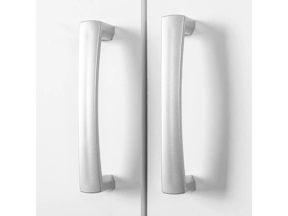 TEO - Armoire 2 Portes 6 Compartiments Coloris Blanc