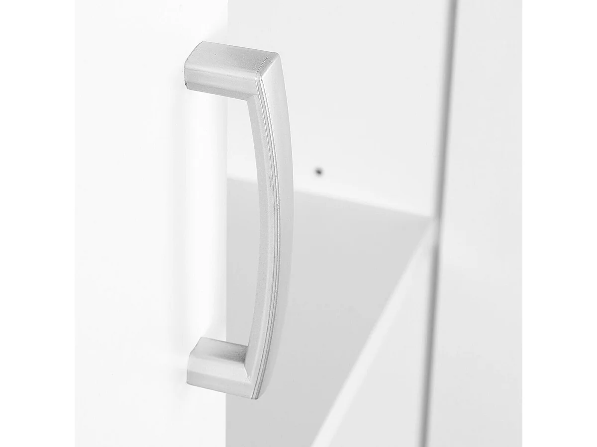 TEO - Armoire 2 Portes 6 Compartiments Coloris Blanc