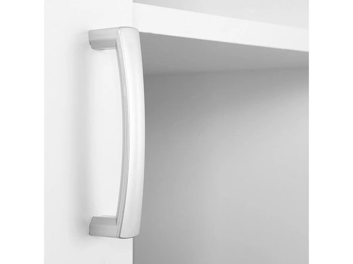 TEO - Armoire 2 Portes 6 Compartiments Coloris Blanc