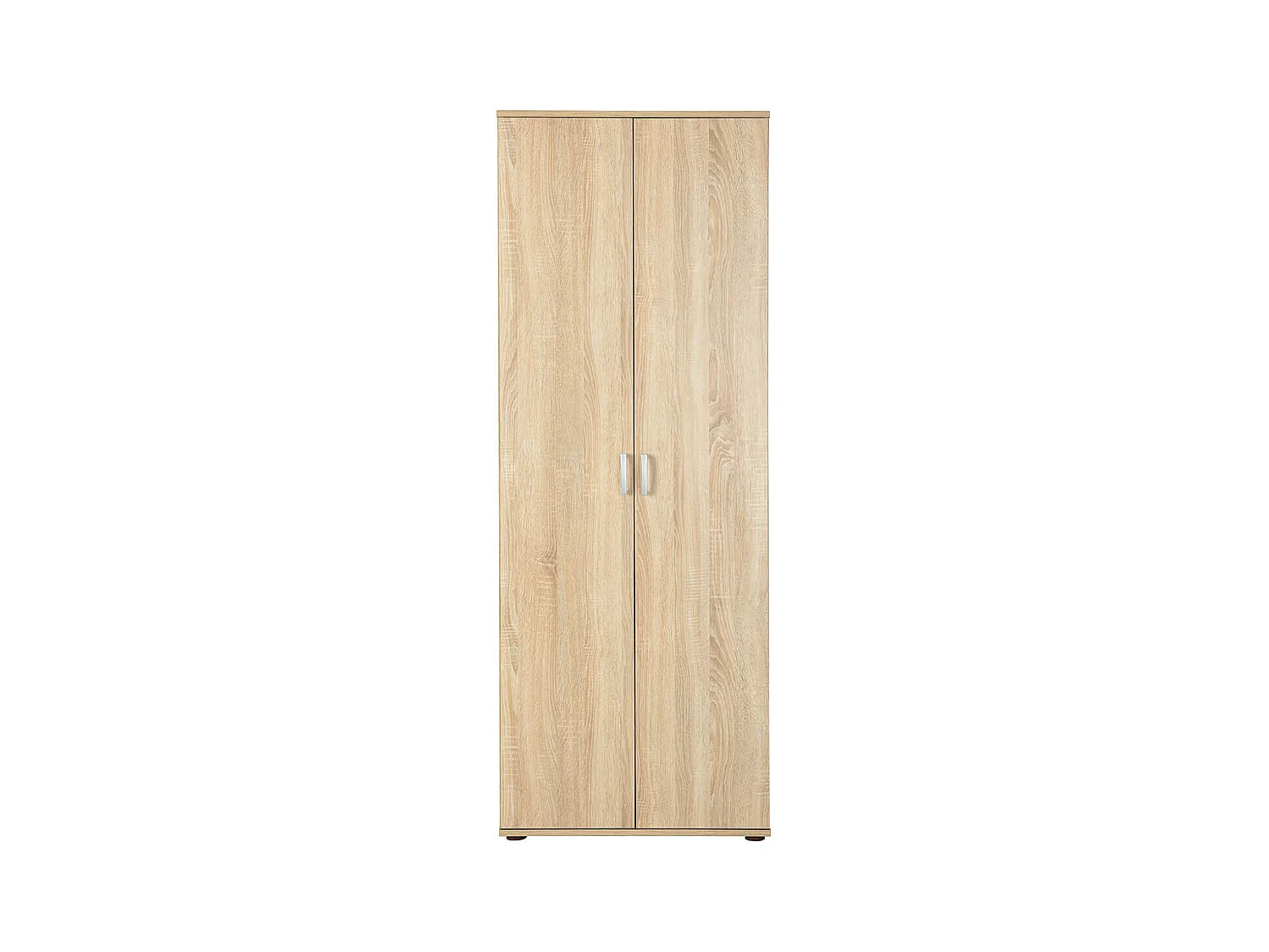 LIST - Armoire 2 Portes 6 Compartiments Aspect Bois