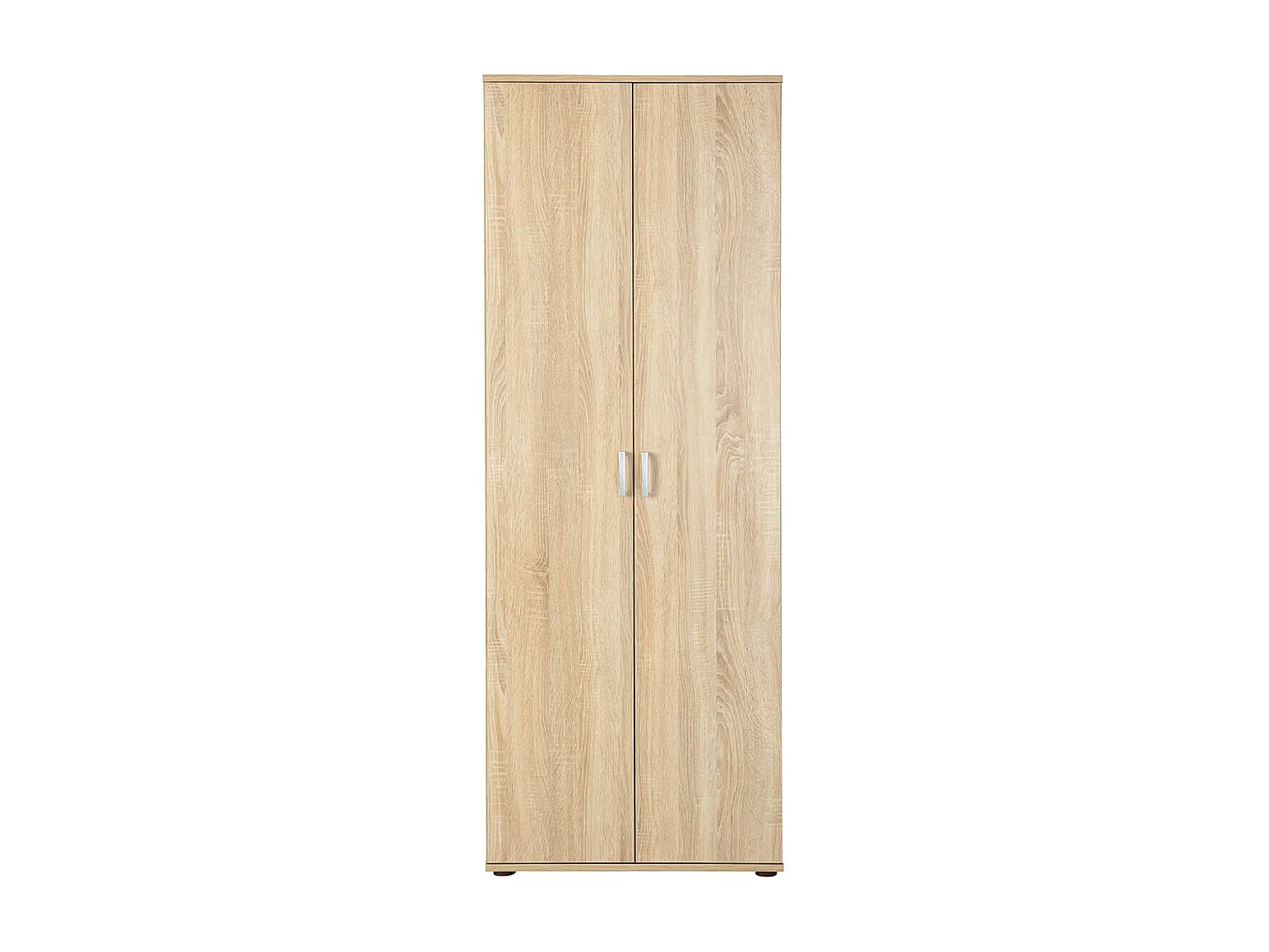 LIST - Armoire 2 Portes 6 Compartiments Aspect Bois