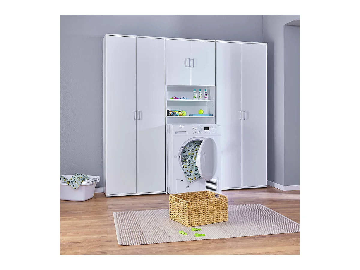 TEO - Armoire Multiusage 2 Portes Coloris Blanc