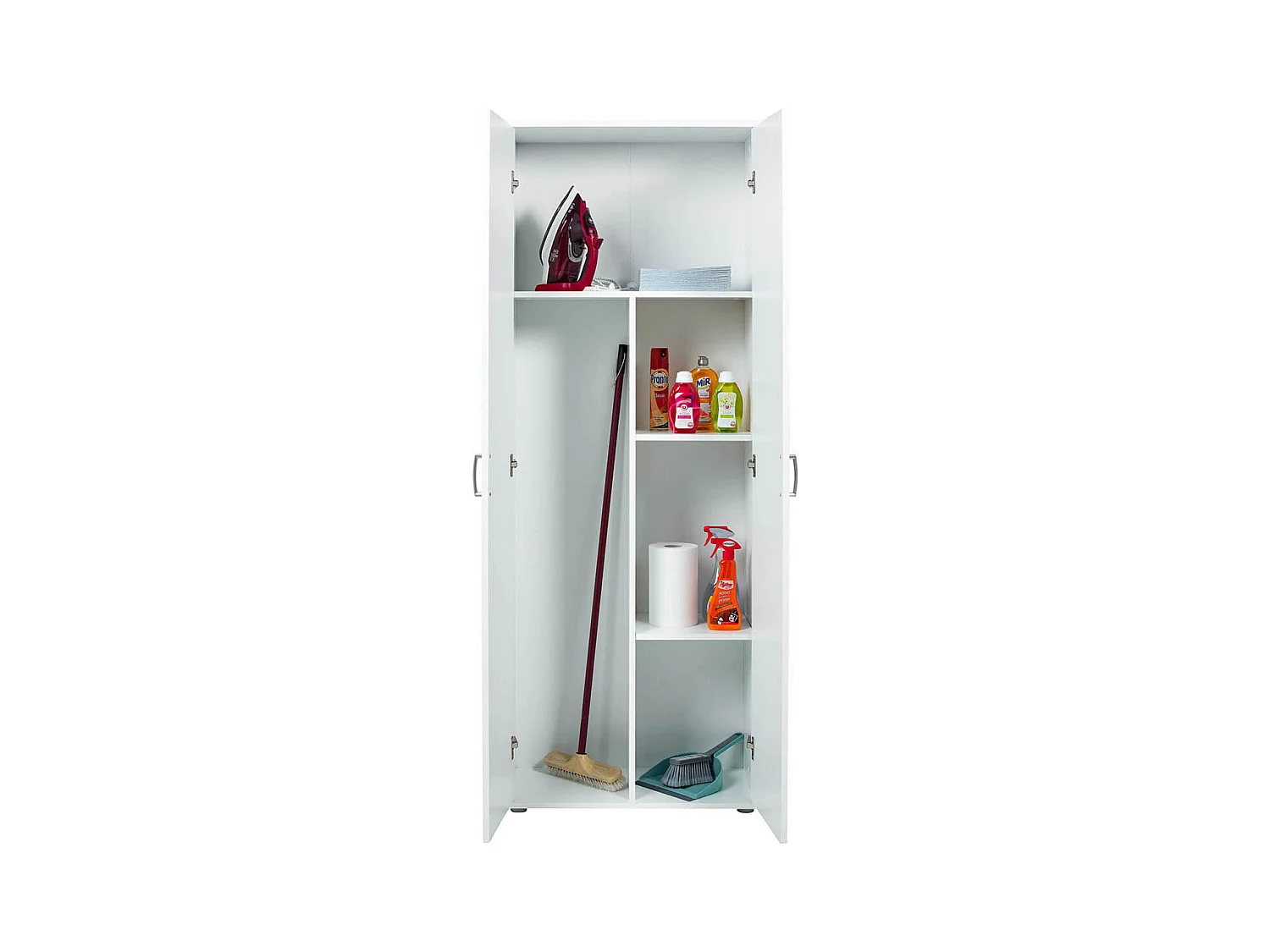 TEO - Armoire Multiusage 2 Portes Coloris Blanc