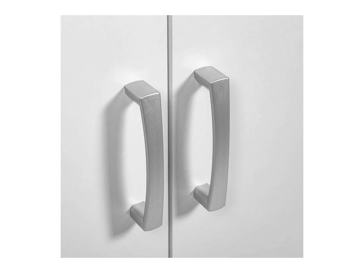 TEO - Armoire Multiusage 2 Portes Coloris Blanc