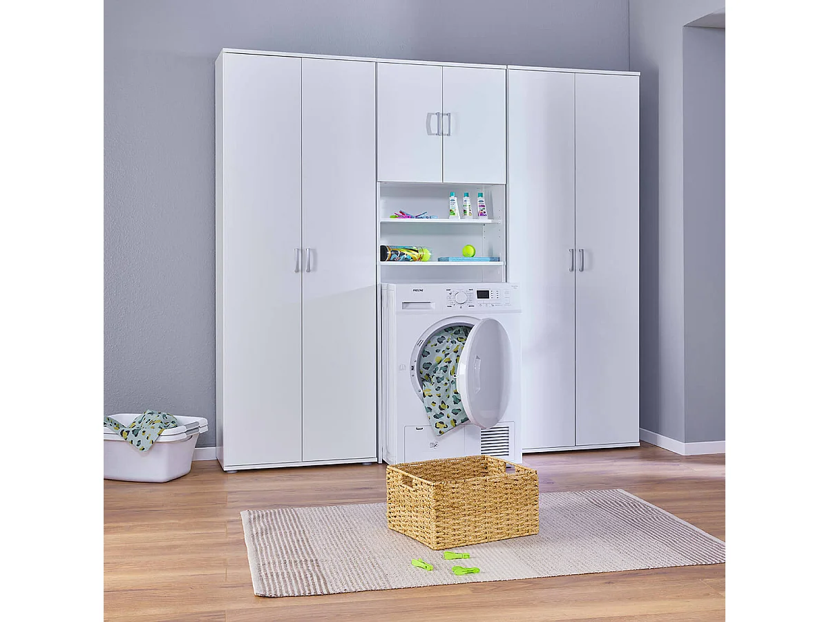 TEO - Armoire Multiusage 2 Portes Coloris Blanc