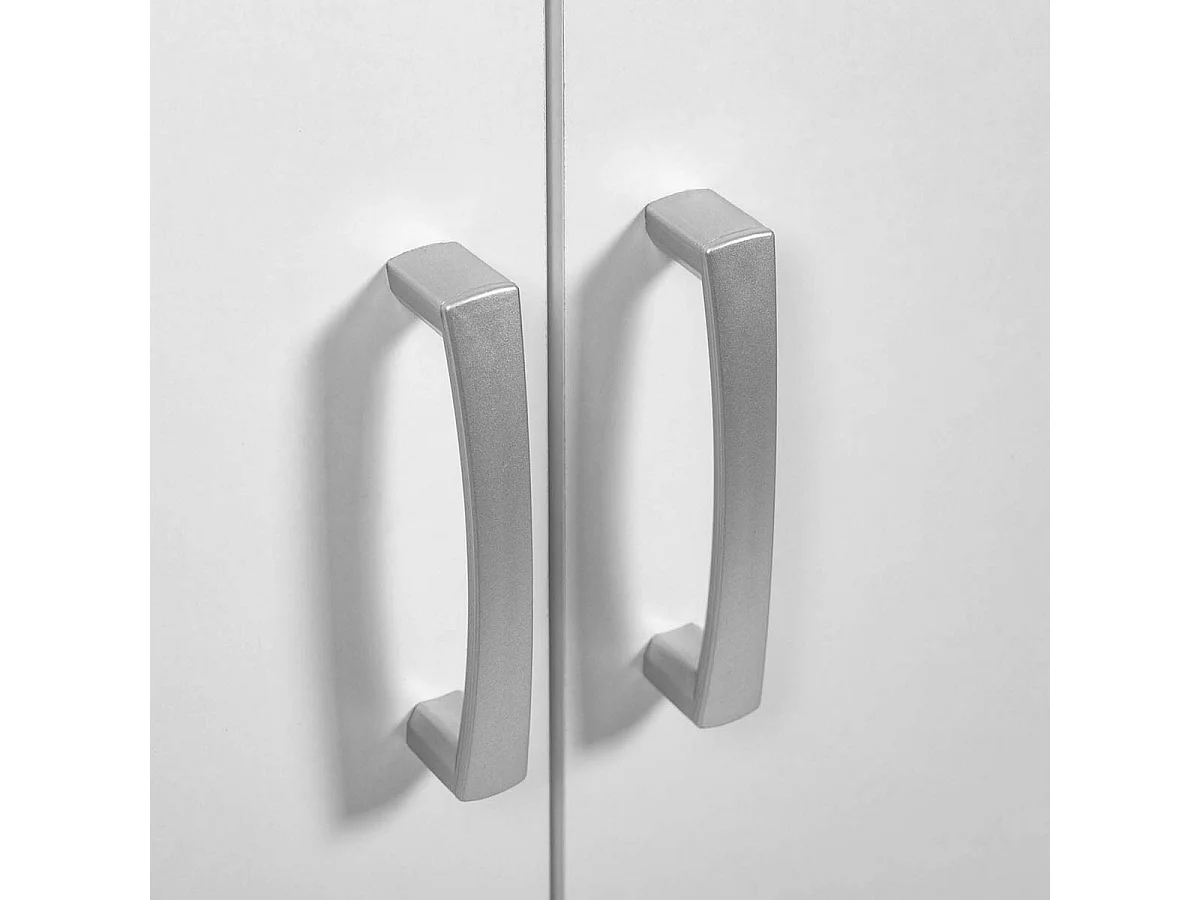 TEO - Armoire Multiusage 2 Portes Coloris Blanc