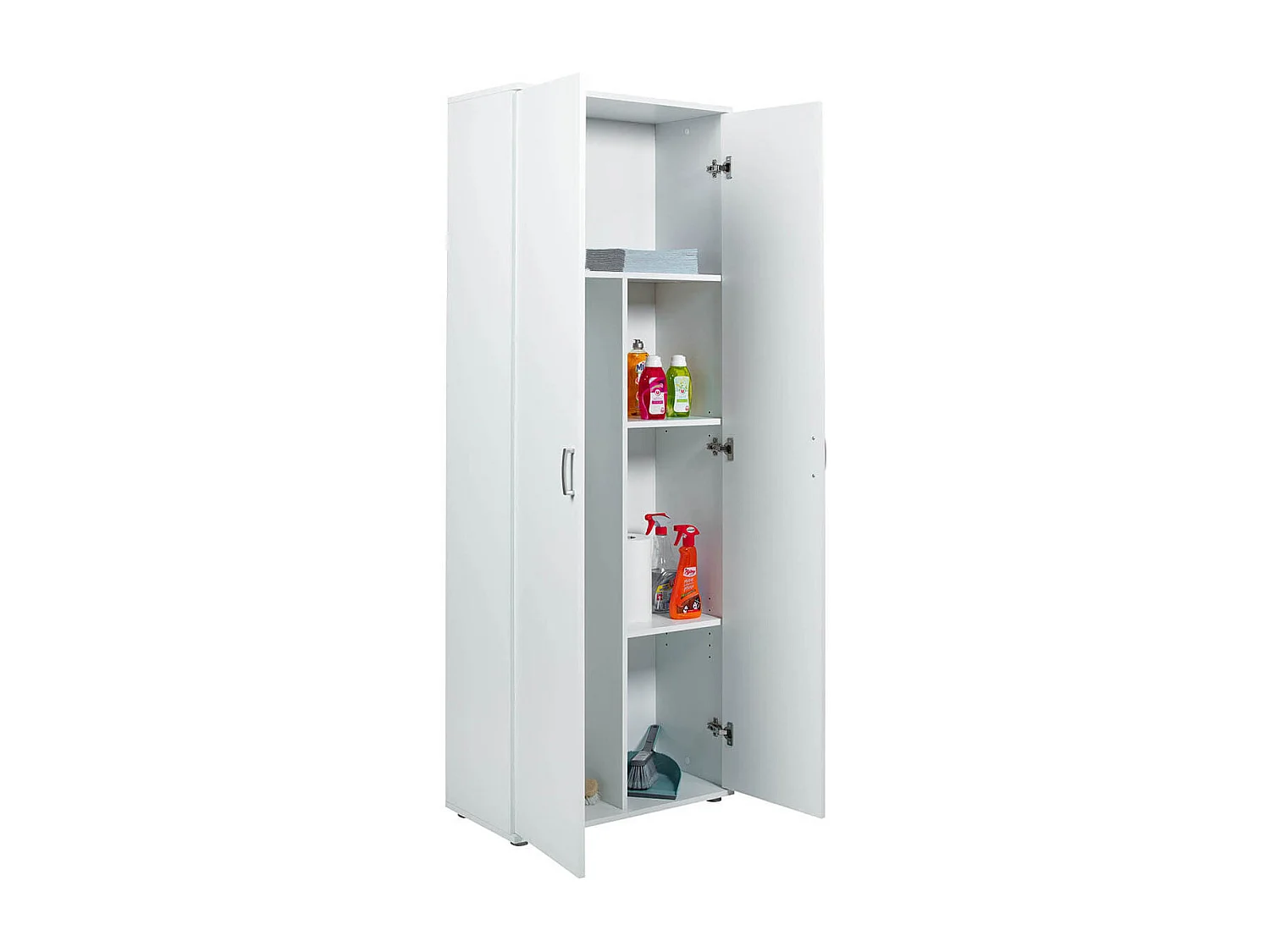 TEO - Armoire Multiusage 2 Portes Coloris Blanc