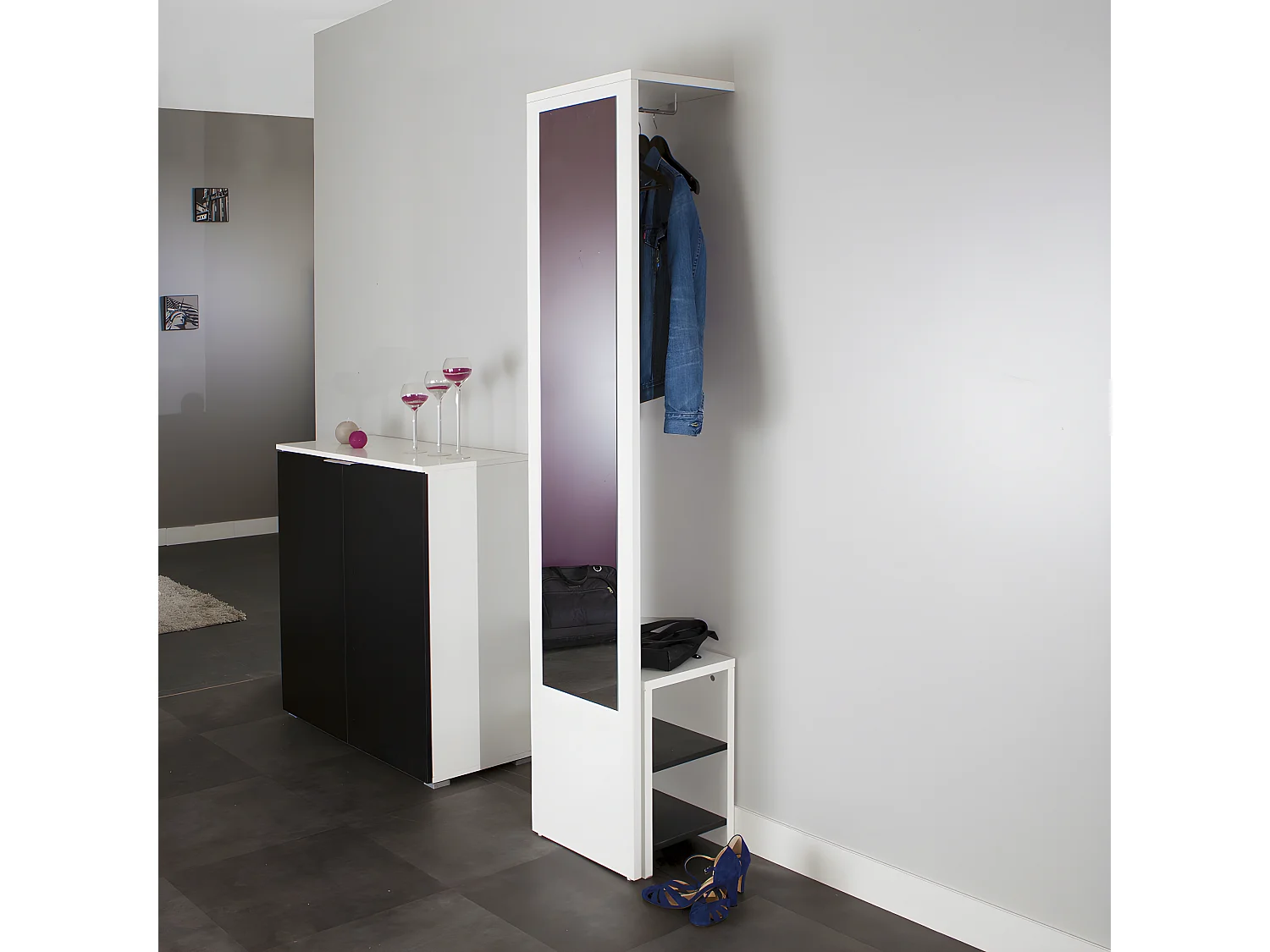 Vestiaire VESTIBULO - blanc et noir - SYMBIOSIS