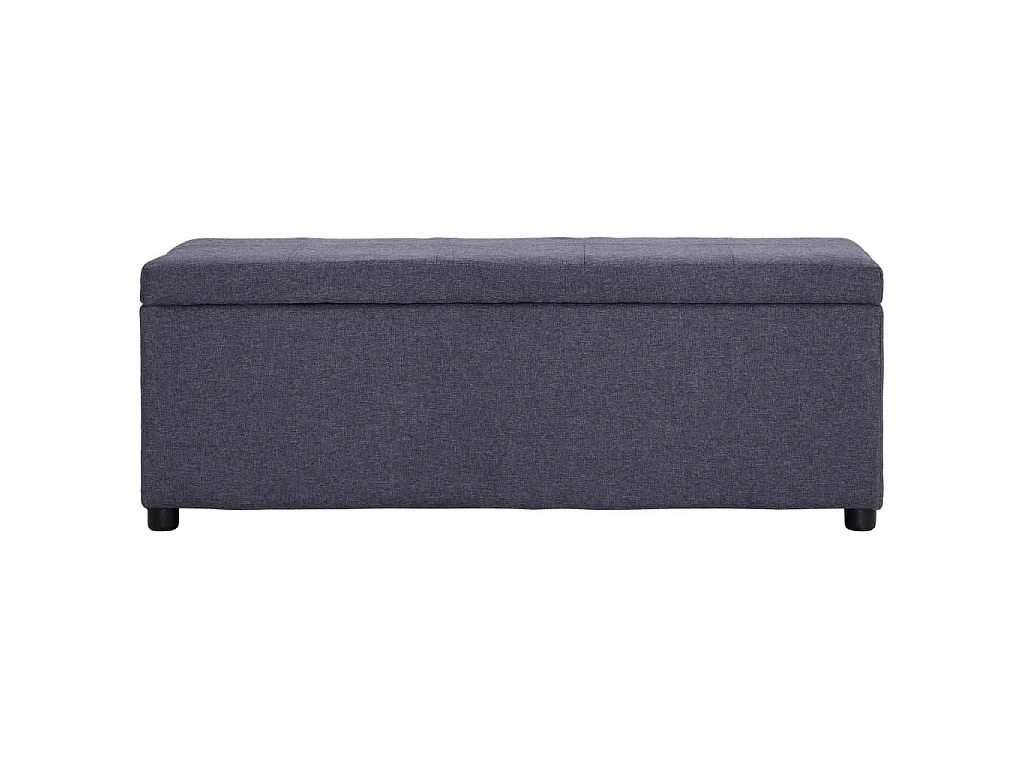 Banquette pouf tabouret meuble banc avec compartiment de rangement 116 cm gris foncé polyester 3002126
