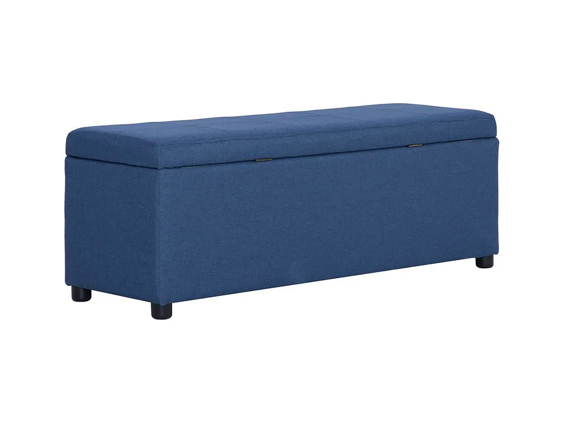 Banquette pouf tabouret meuble bleue 116 x 38 x 43 cm 3002070