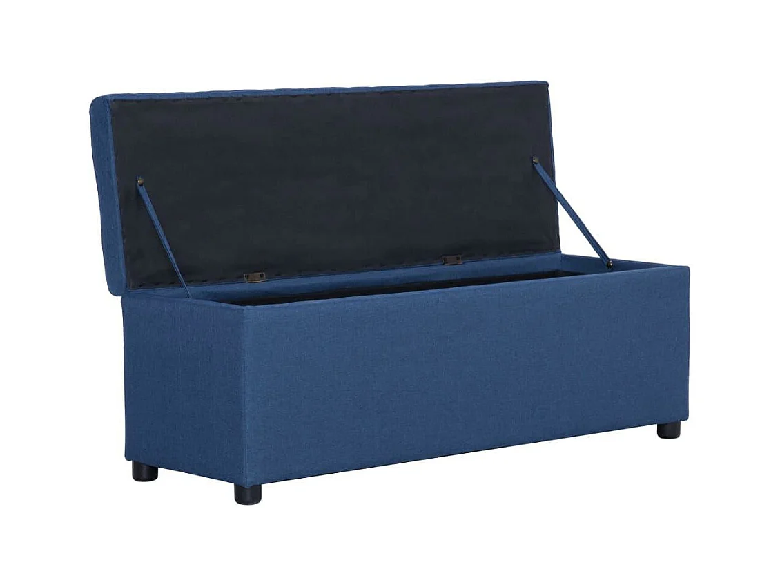 Banquette pouf tabouret meuble bleue 116 x 38 x 43 cm 3002070