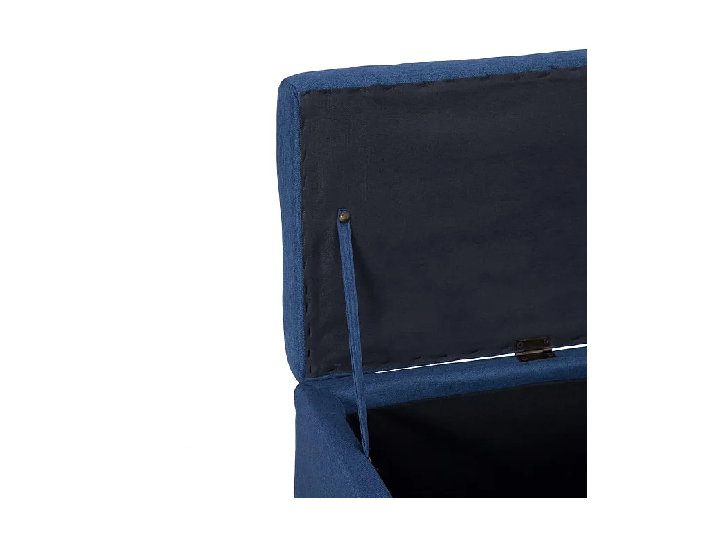 Banquette pouf tabouret meuble bleue 116 x 38 x 43 cm 3002070
