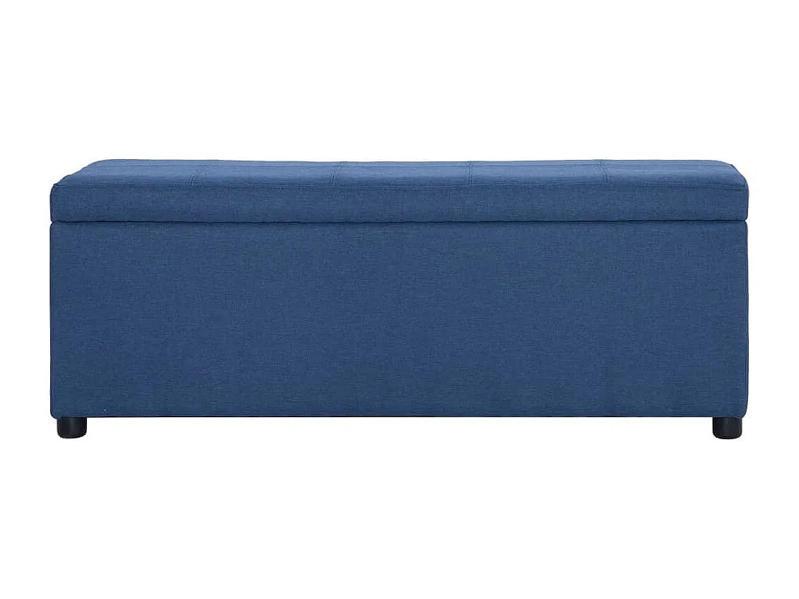 Banco pufe banco móvel banco com compartimento de arrumação 116 cm azul poliéster 3002070