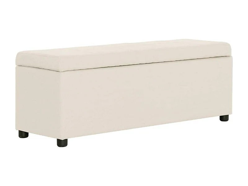 Banquette pouf tabouret meuble crème 116 x 38 x 43 cm 3002063