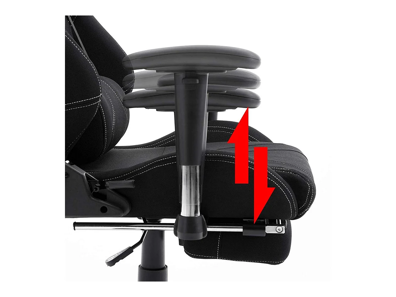 Fauteuil de bureau sport tissu noire 64 x 64 x 133 cm 19_0000371