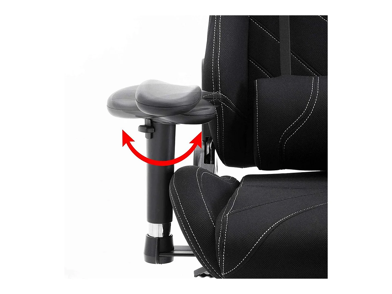 Fauteuil de bureau sport tissu noire 64 x 64 x 133 cm 19_0000371