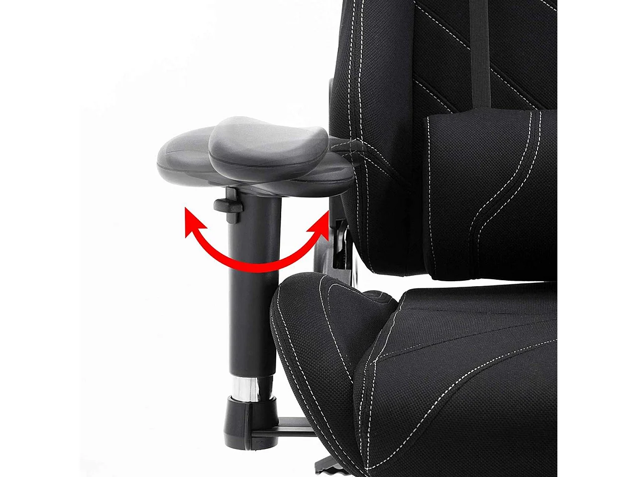 Fauteuil de bureau sport tissu noire 64 x 64 x 133 cm 19_0000371