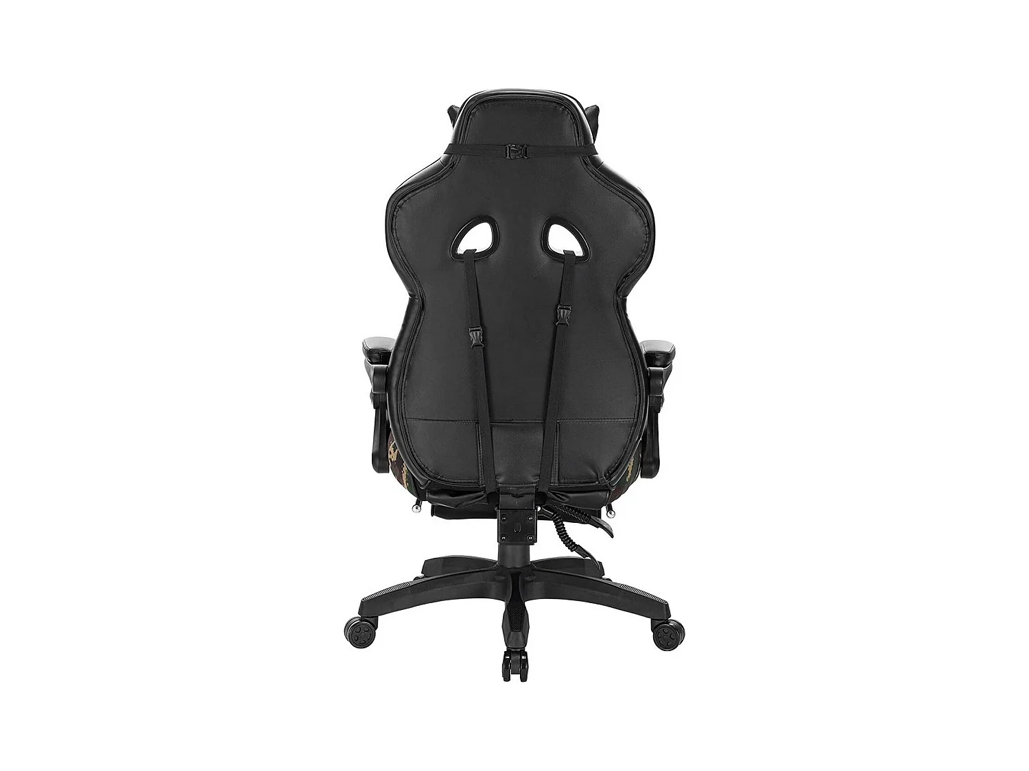 Sillas deportivas de oficina silla gaming con reposacabezas cojín lumbar y reposapiés en polipiel camuflaje negro 19_0000081