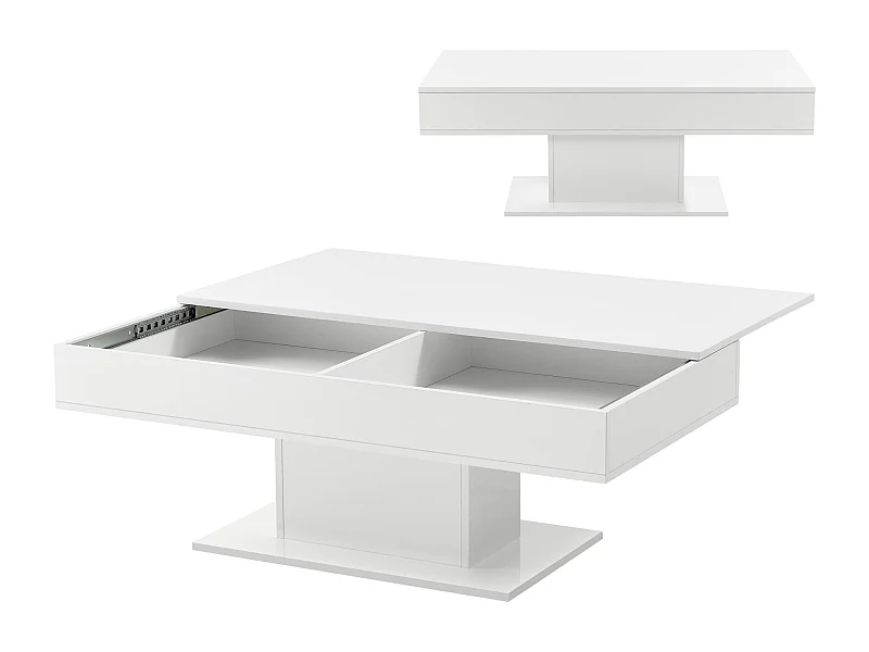 Table basse de salon blanche 110 x 60 x 40 cm 03_0006145