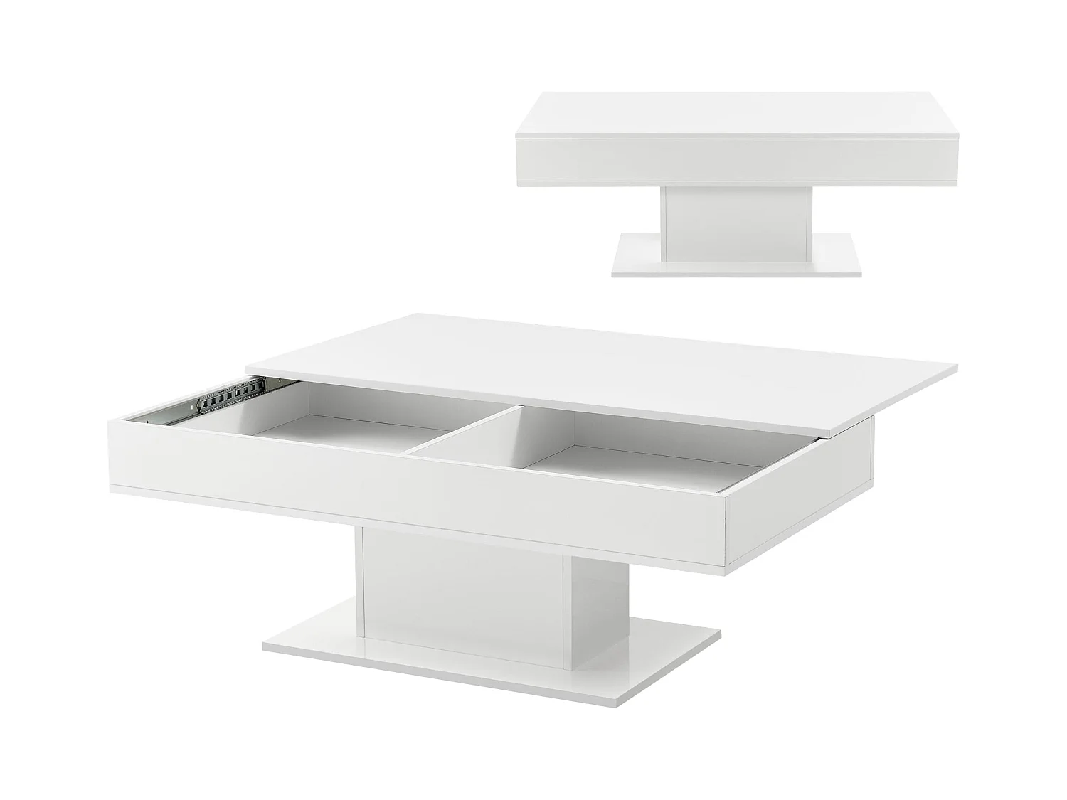 Table basse de salon blanche 110 x 60 x 40 cm 03_0006145