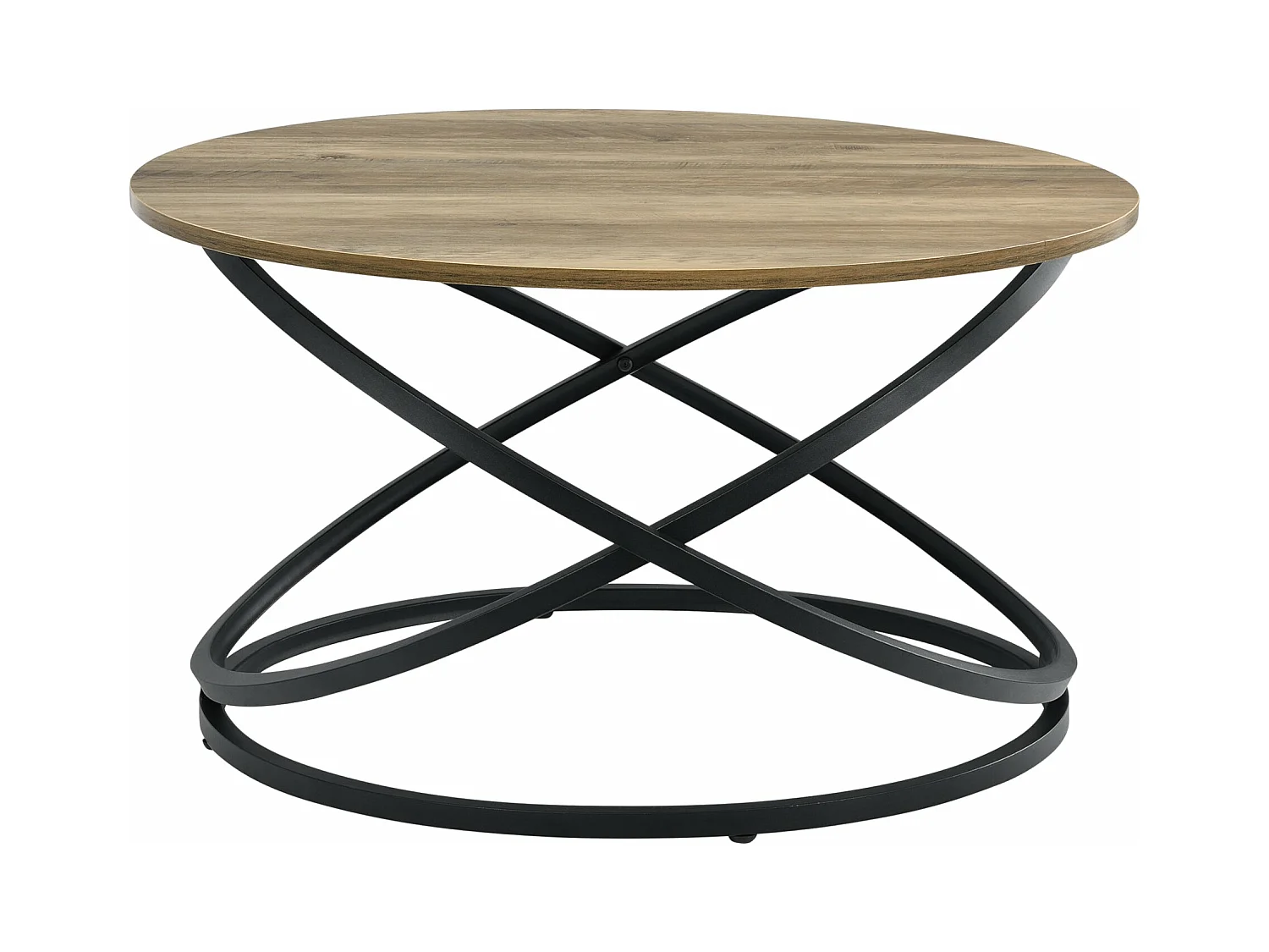 Table basse ronde salon métal marron 79 x 79 x 46 cm 03_0004154/2