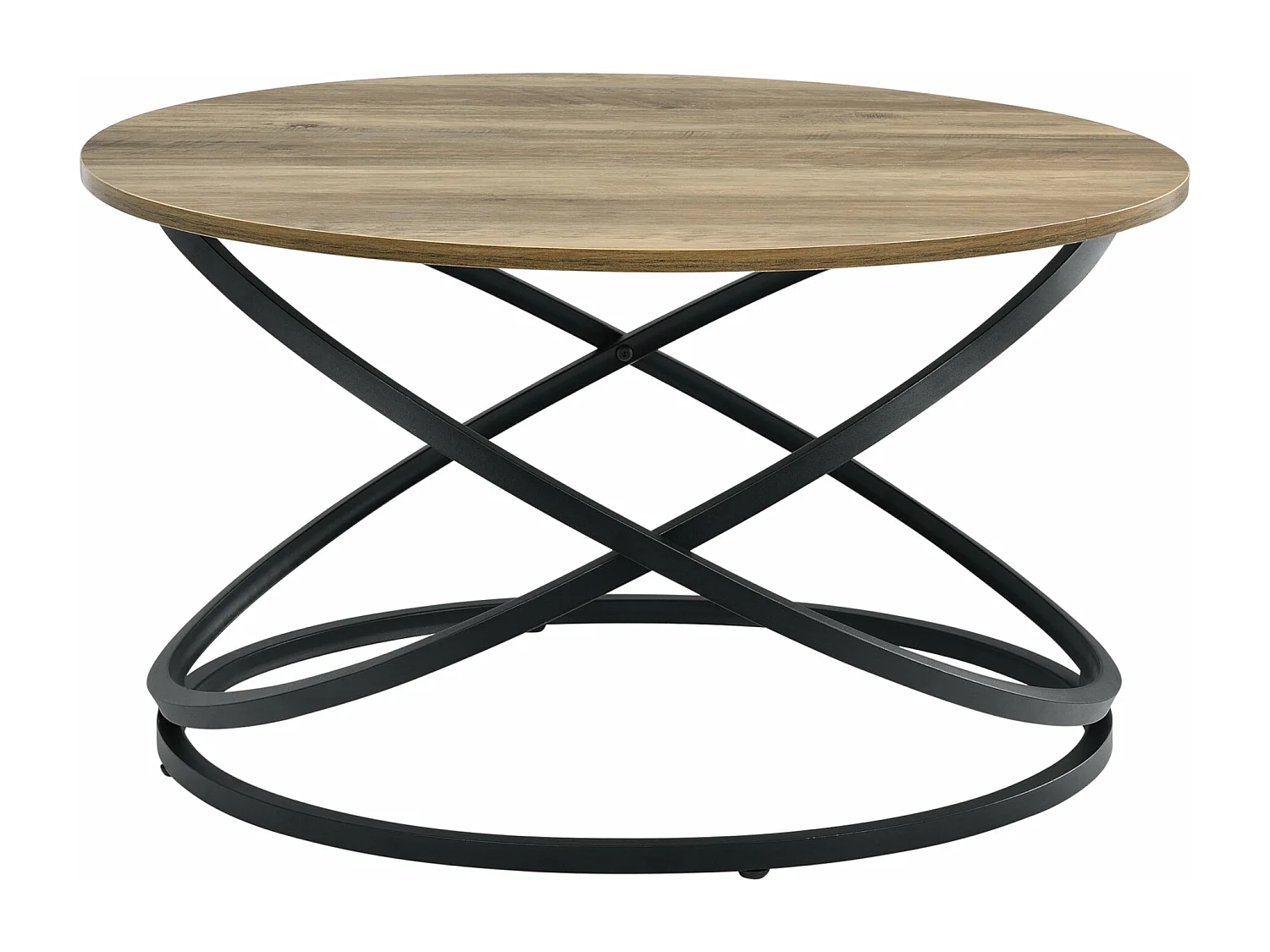 Table basse ronde salon métal marron 79 x 79 x 46 cm 03_0004154/2