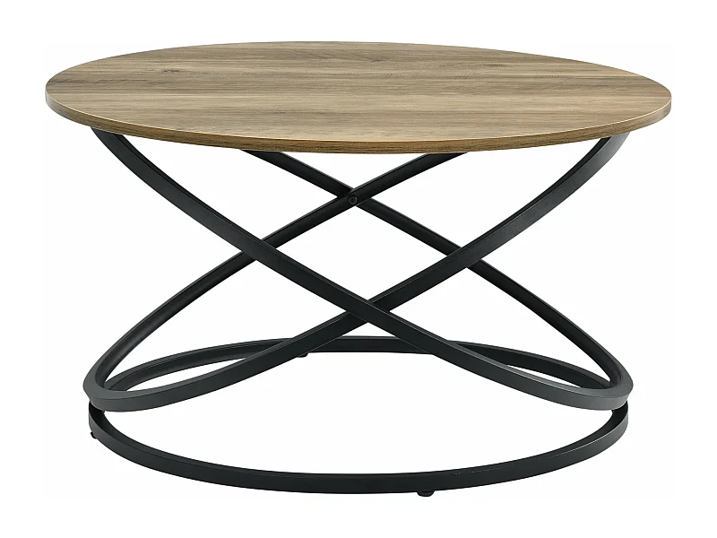 Table basse ronde salon métal marron 79 x 79 x 46 cm 03_0004154/2