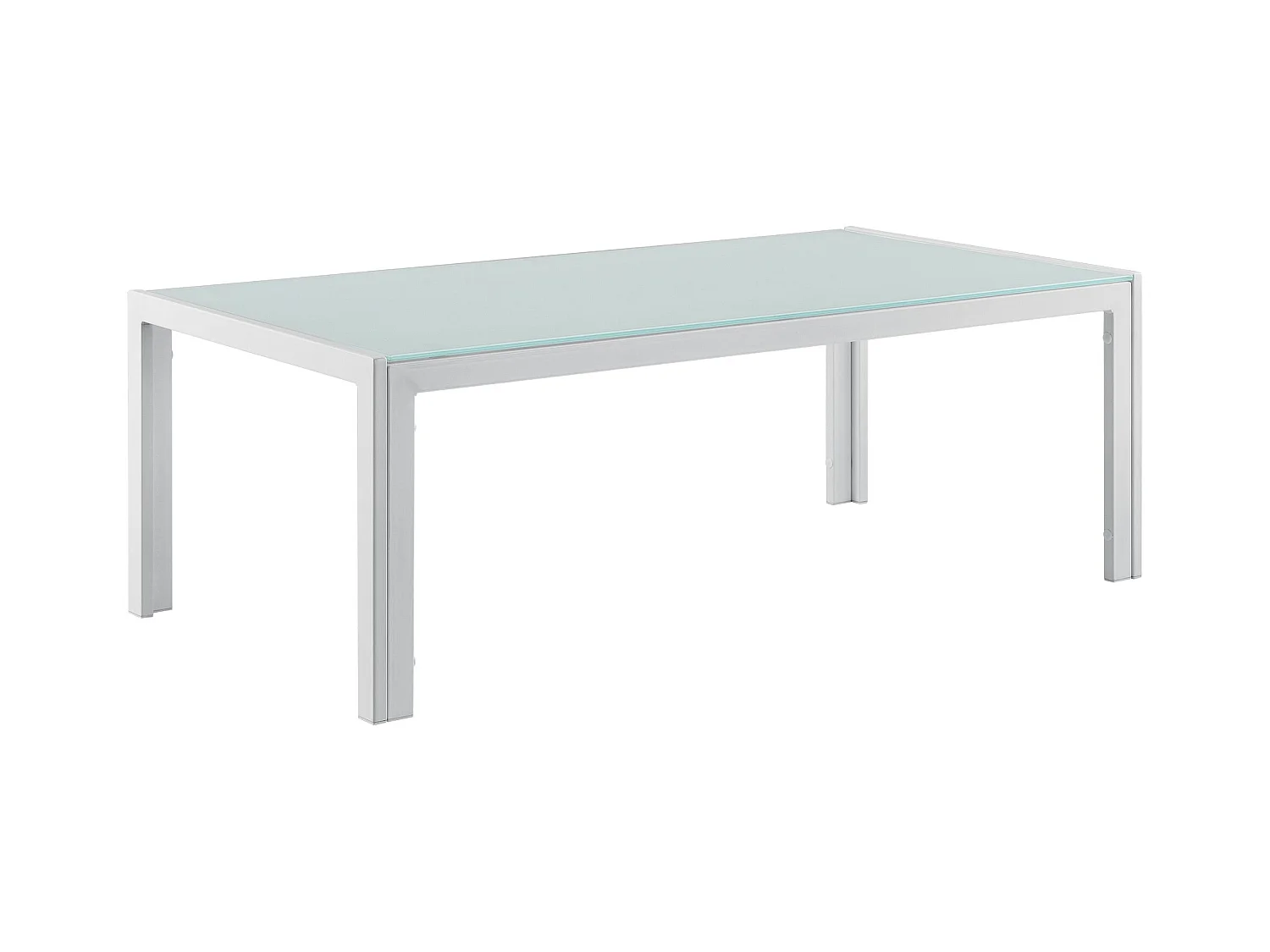 Table basse extérieure en verre blanche 100 x 50 x 35 cm 03_0004135