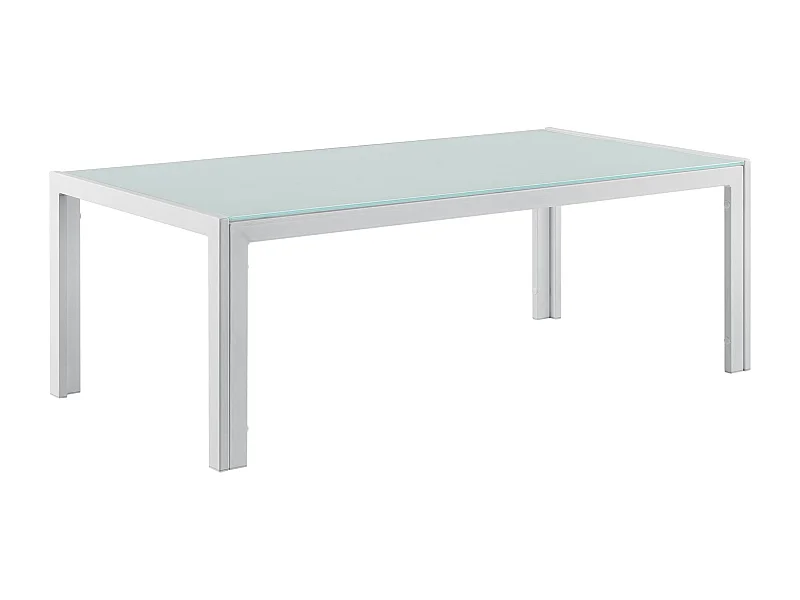 Table basse extérieure en verre blanche 100 x 50 x 35 cm 03_0004135