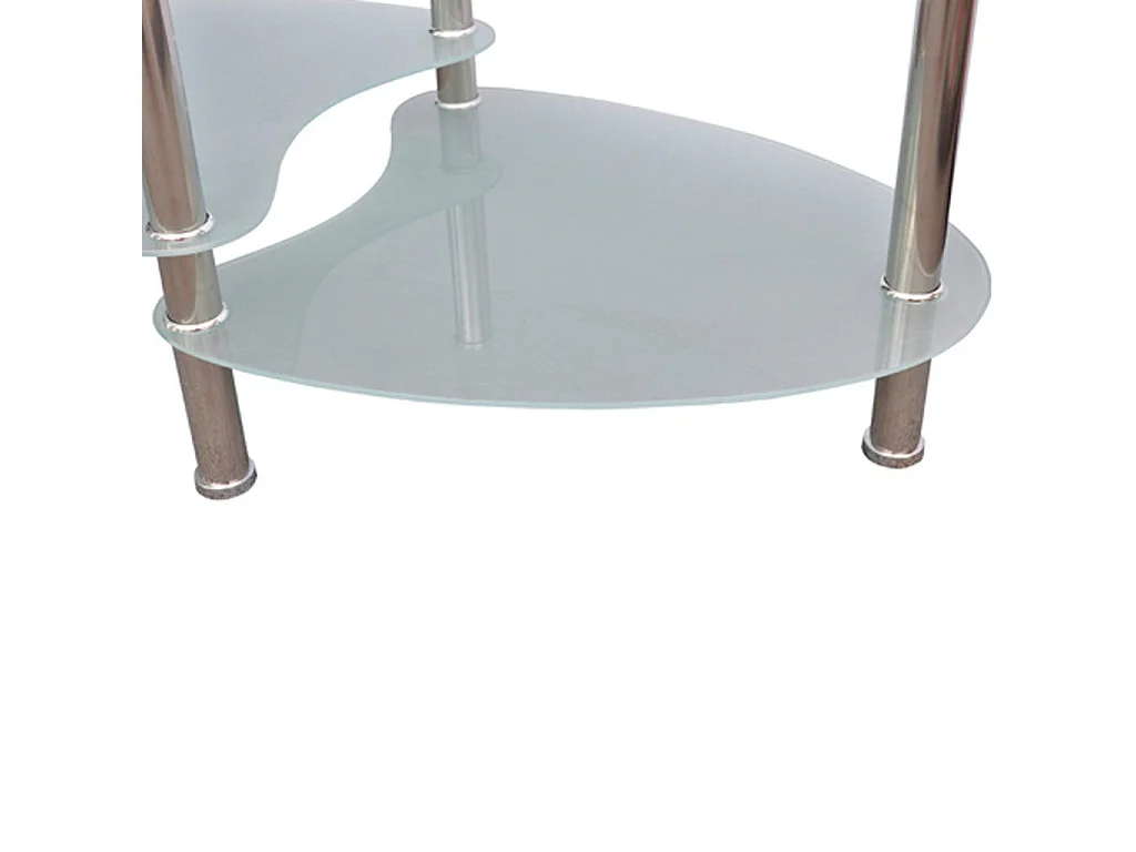 Table basse de salon verre blanche 90 x 45 x 43 cm 0902001