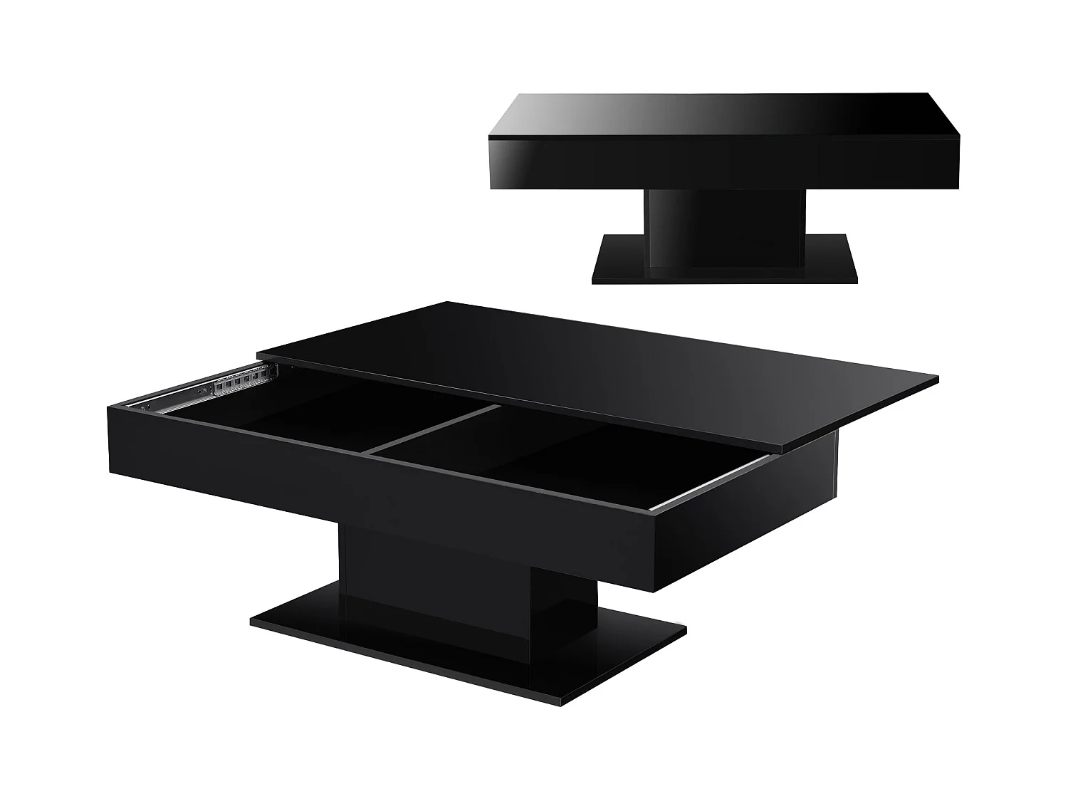 Table basse de salon noire 110 x 60 x 40 cm 03_0006149