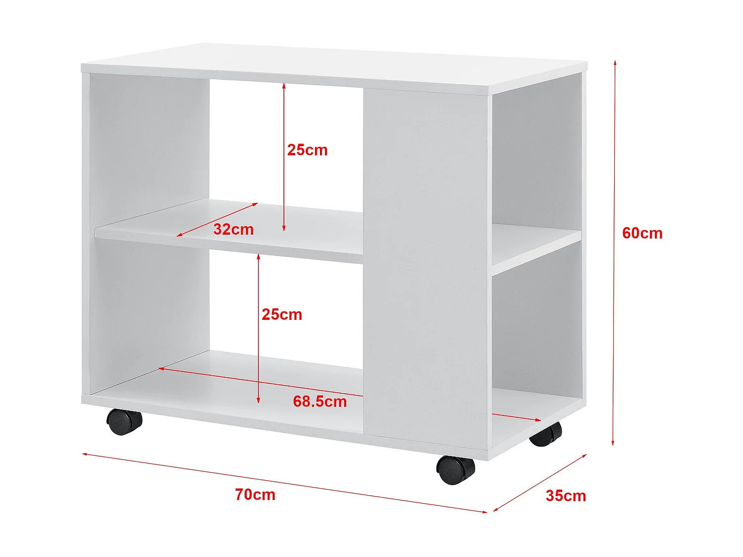 Table basse rectangulaire à blanche 70 x 35 x 60 cm 03_0006173