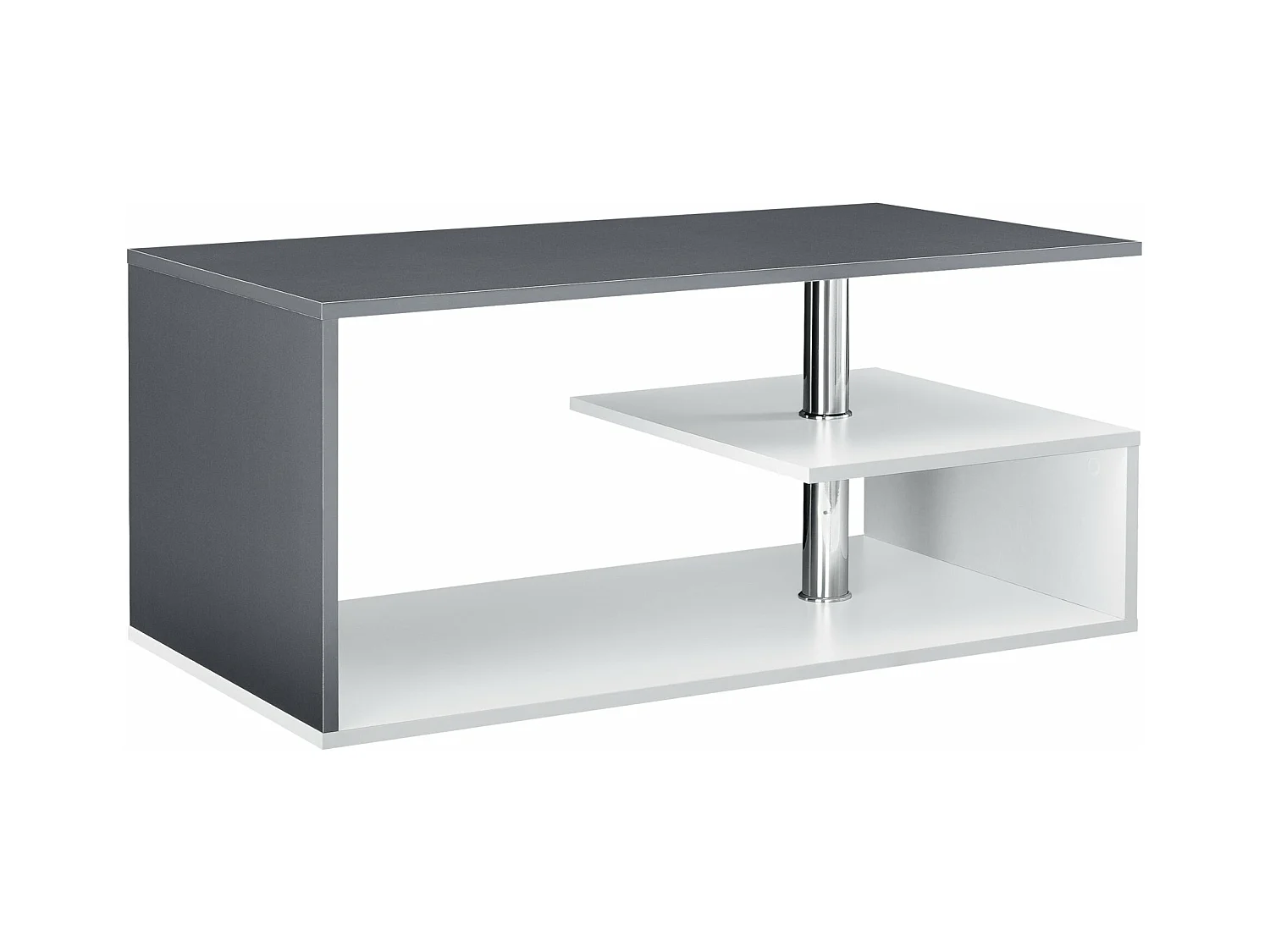 Table basse de salon effet bois blanche 90 x 50 x 41 cm 03_0004158