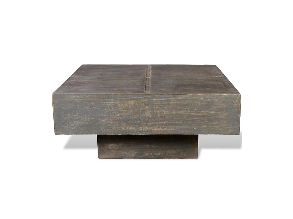Table basse de salon bois marron 68 x 68 x 30 cm 0902025