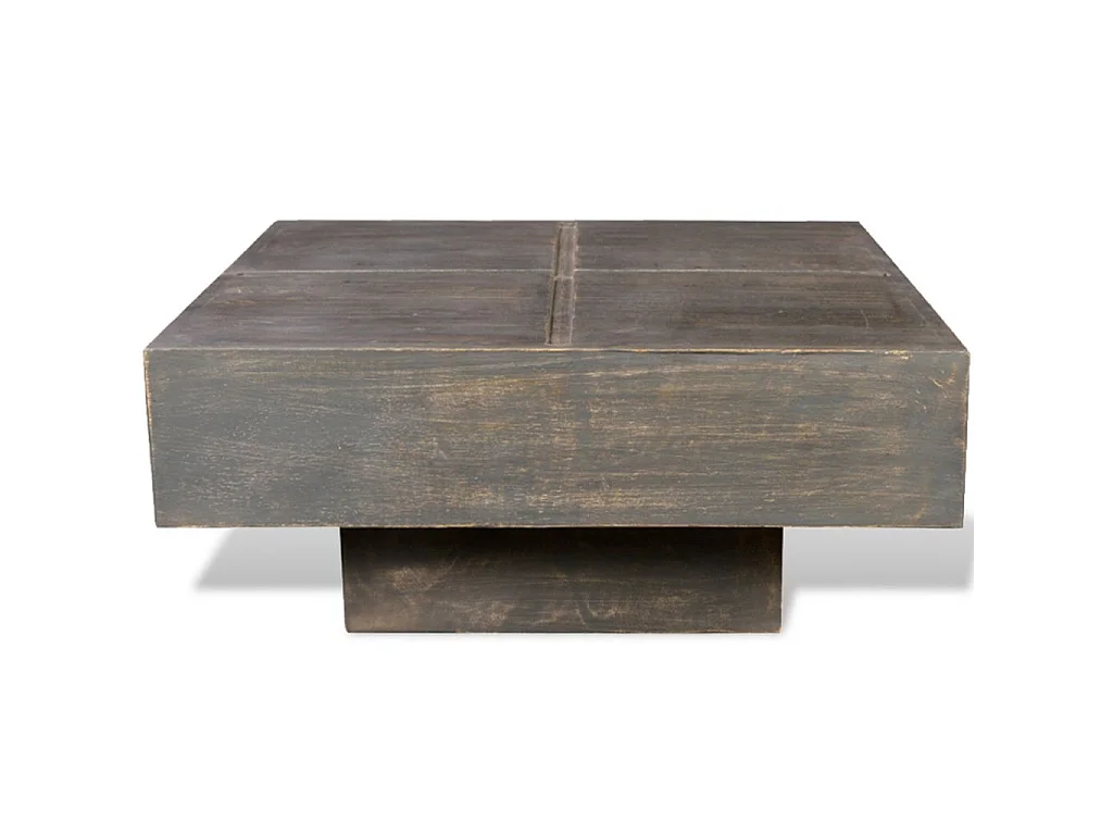 Table basse de salon bois marron 68 x 68 x 30 cm 0902025