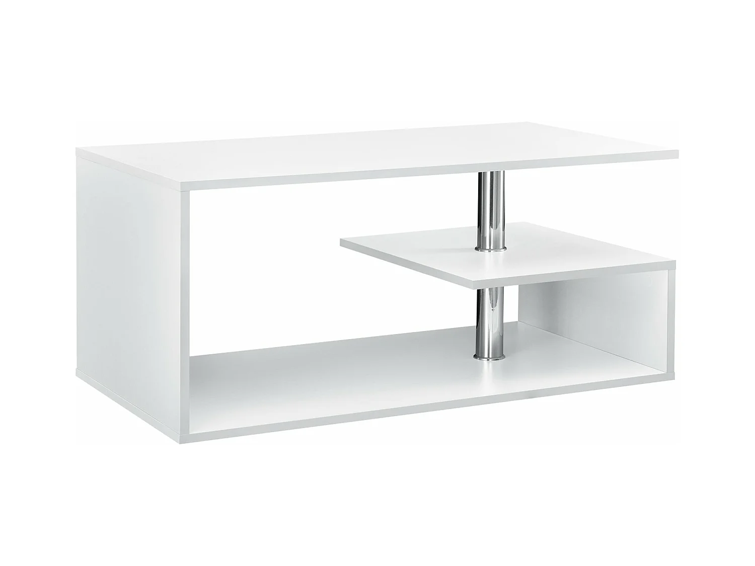 Table basse de salon effet bois blanche 90 x 50 x 41 cm 03_0004155